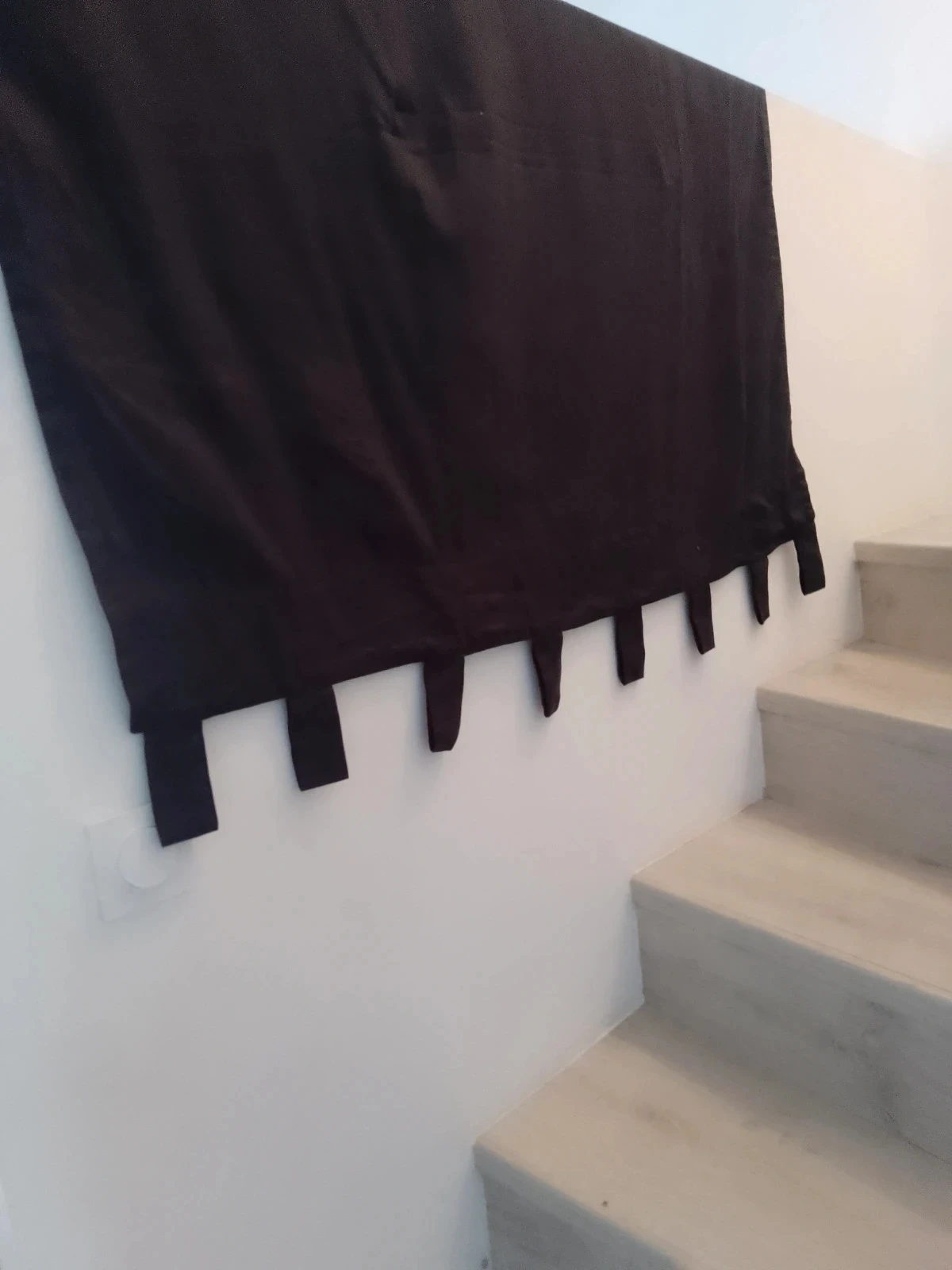 Rideau noir en coton